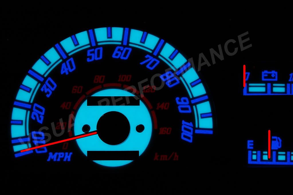 TOYOTA HILUX 2.4 TD SURF SPEEDO DASH PLASMA WHITE DIAL LIGHTING UPGRADE
